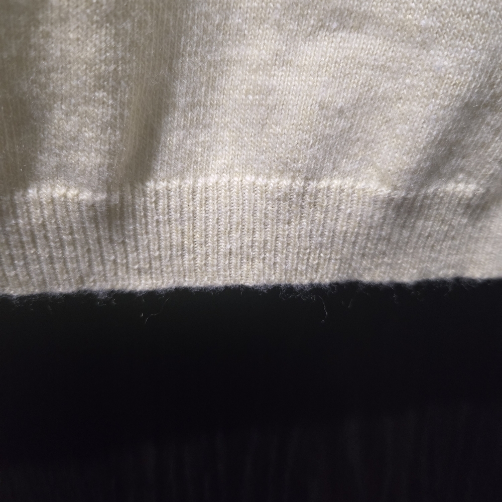 NWT Bianco & Blu Italy Wool Cashmere Silk Sweater - Butter Yellow Luxury Knit - Picture 6 of 7
